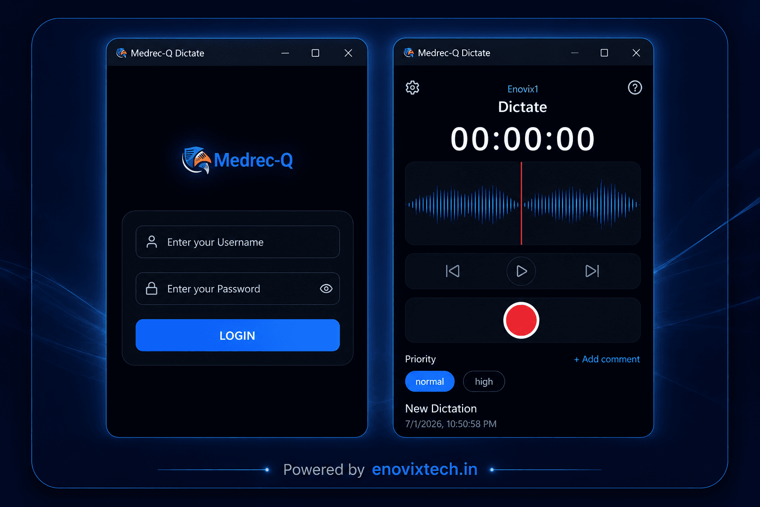 Medrec-Q Desktop Dictation
